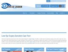 Tablet Screenshot of eyelaserclinic.co.za